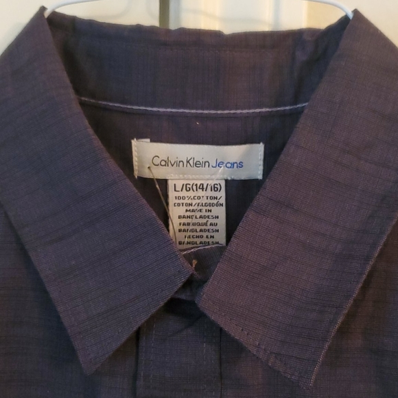 Calvin Klein Jeans Boys L Button-Down Shirt … - Picture 2 of 4
